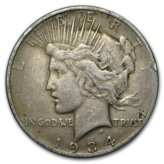 1934-D Peace Dollar VG/VF 1934-D Peace Dollar VG/VF